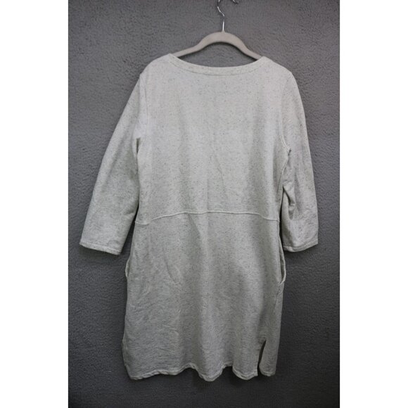 Eileen Fisher Sweatshirt 3/4 Sleeves Dress-Small/Petite-Pockets-Organic Cotton - Picture 8 of 10